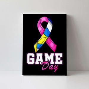 Volleyball Pink Ribbon Breast Cancer Awareness Sport Gift Canvas