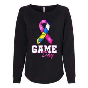 Volleyball Pink Ribbon Breast Cancer Awareness Sport Gift Womens California Wash Sweatshirt