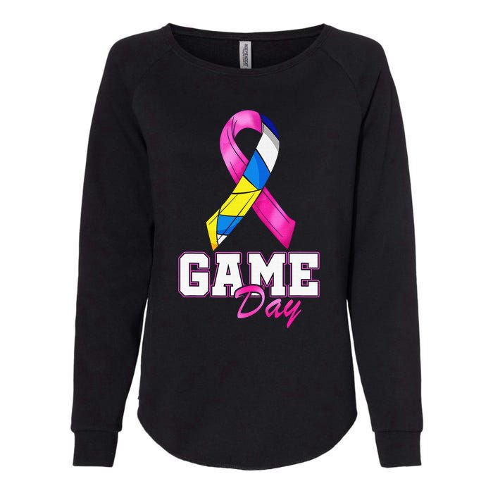 Volleyball Pink Ribbon Breast Cancer Awareness Sport Gift Womens California Wash Sweatshirt