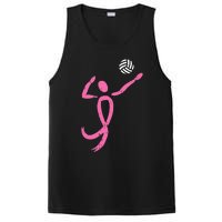 Volleyball Pink Ribbon Breast Cancer Awareness Sport Gift PosiCharge Competitor Tank