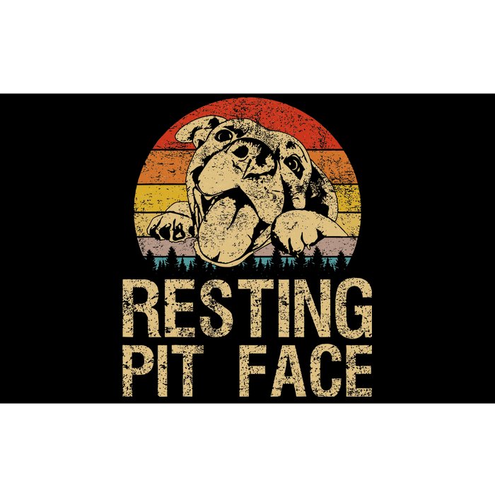 Vintage Pitbull Resting Pit Face  Funny Pitbull Lovers Bumper Sticker