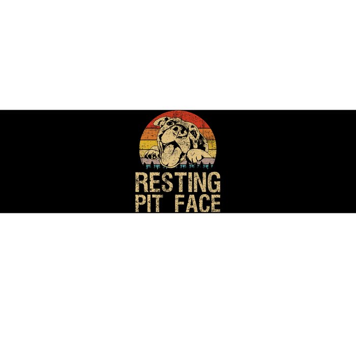 Vintage Pitbull Resting Pit Face  Funny Pitbull Lovers Bumper Sticker