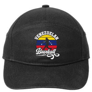 Venezuela Pride Roots Baseball Player Retro Softball 7-Panel Snapback Hat