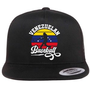 Venezuela Pride Roots Baseball Player Retro Softball Flat Bill Trucker Hat