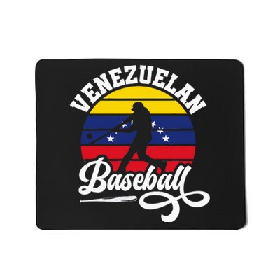 Venezuela Pride Roots Baseball Player Retro Softball Mousepad