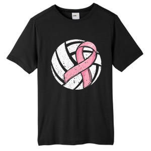 Volleyball Pink Ribbon Breast Cancer Awareness Sport Lover Tall Fusion ChromaSoft Performance T-Shirt