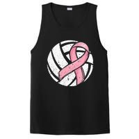 Volleyball Pink Ribbon Breast Cancer Awareness Sport Lover PosiCharge Competitor Tank