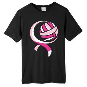 Volleyball Pink Ribbon Cool Breast Cancer Awareness Gifts Tall Fusion ChromaSoft Performance T-Shirt