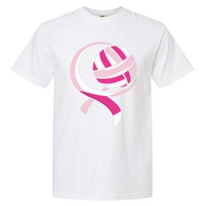 Volleyball Pink Ribbon Cool Breast Cancer Awareness Gifts Garment-Dyed Heavyweight T-Shirt