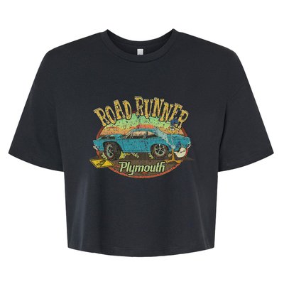 Vintage Plymouth's Road Runner 1968 Classic Car Gift Bella+Canvas Jersey Crop Tee