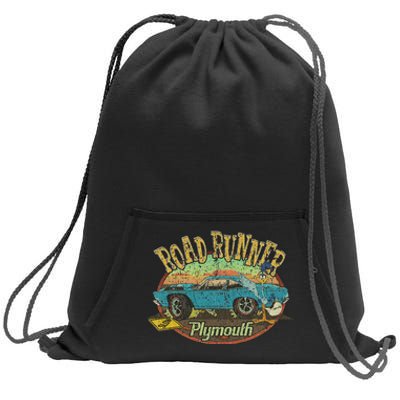 Vintage Plymouth's Road Runner 1968 Classic Car Gift Sweatshirt Cinch Pack Bag