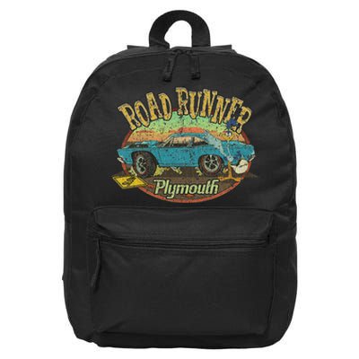 Vintage Plymouth's Road Runner 1968 Classic Car Gift 16 in Basic Backpack