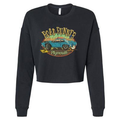 Vintage Plymouth's Road Runner 1968 Classic Car Gift Cropped Pullover Crew