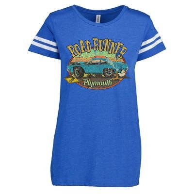 Vintage Plymouth's Road Runner 1968 Classic Car Gift Enza Ladies Jersey Football T-Shirt