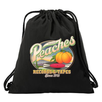 Vintage Peaches Records And Tapes Since 1975 Drawstring Bag