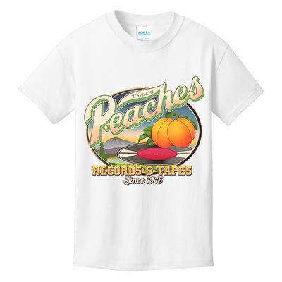 Vintage Peaches Records And Tapes Since 1975 Kids T-Shirt