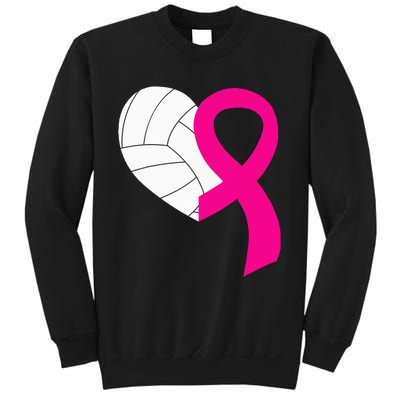 Volleyball Pink Ribbon Cool Breast Cancer Awareness Gifts Sweatshirt