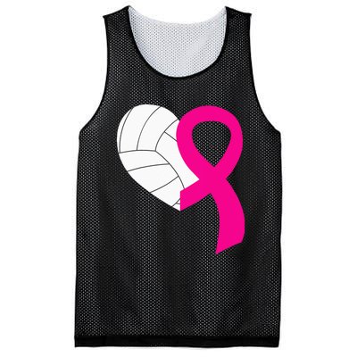 Volleyball Pink Ribbon Cool Breast Cancer Awareness Gifts Mesh Reversible Basketball Jersey Tank