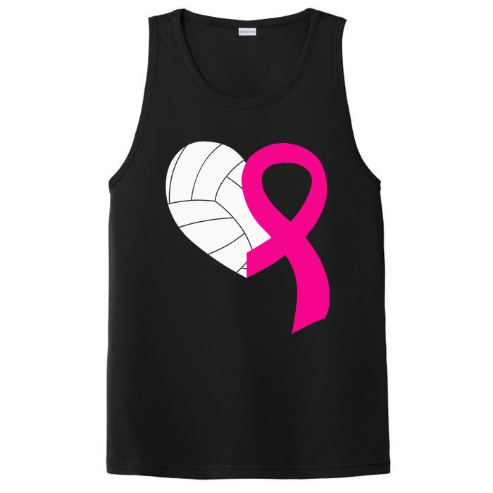 Volleyball Pink Ribbon Cool Breast Cancer Awareness Gifts PosiCharge Competitor Tank