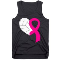 Volleyball Pink Ribbon Cool Breast Cancer Awareness Gifts Tank Top