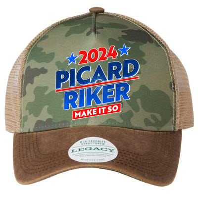 Vote Picard Riker Make It So 2024 Election Legacy Tie Dye Trucker Hat
