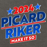 Vote Picard Riker Make It So 2024 Election Cotton Canvas Backpack