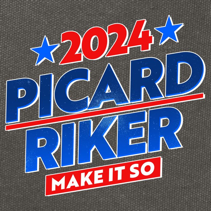 Vote Picard Riker Make It So 2024 Election Cotton Canvas Backpack
