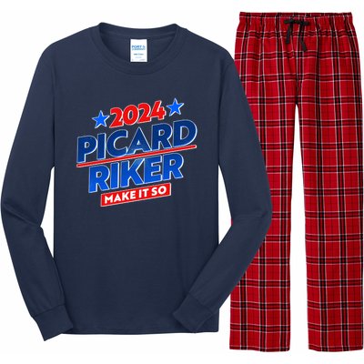 Vote Picard Riker Make It So 2024 Election Long Sleeve Pajama Set