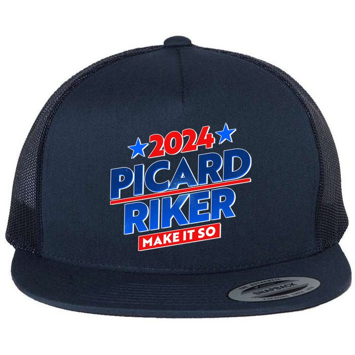 Vote Picard Riker Make It So 2024 Election Flatbill Hat