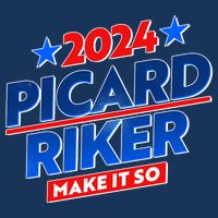 Vote Picard Riker Make It So 2024 Election Flatbill Hat