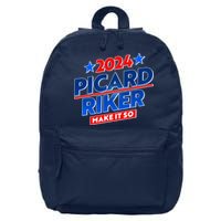 Vote Picard Riker Make It So 2024 Election 16 in Basic Backpack