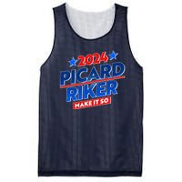 Vote Picard Riker Make It So 2024 Election Mesh Reversible Basketball Jersey Tank