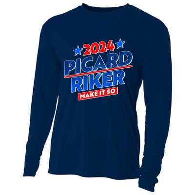 Vote Picard Riker Make It So 2024 Election Cooling Performance Long Sleeve Crew
