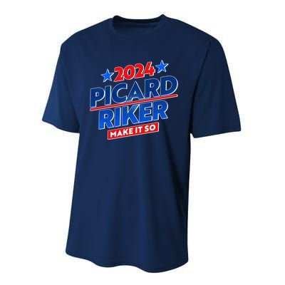 Vote Picard Riker Make It So 2024 Election Performance Sprint T-Shirt