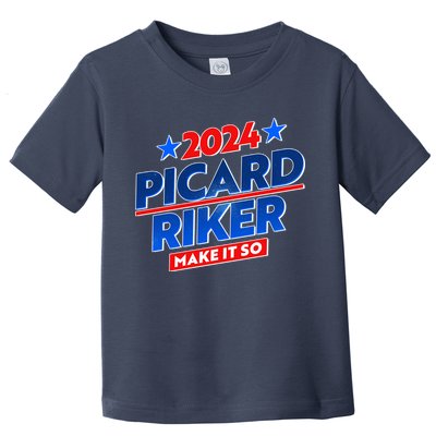 Vote Picard Riker Make It So 2024 Election Toddler T-Shirt