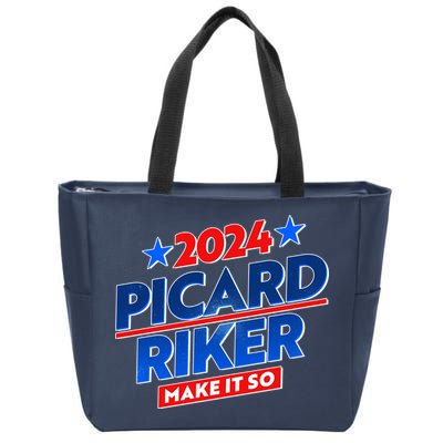 Vote Picard Riker Make It So 2024 Election Zip Tote Bag