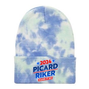 Vote Picard Riker Make It So 2024 Election Tie Dye 12in Knit Beanie