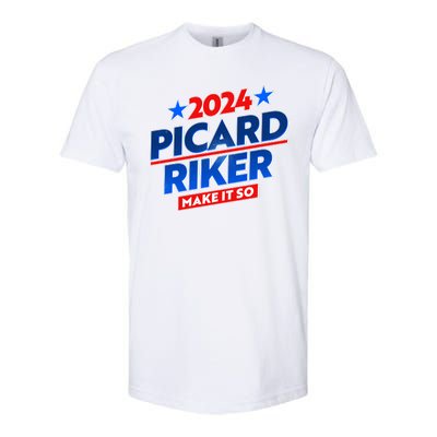 Vote Picard Riker Make It So 2024 Election Softstyle CVC T-Shirt