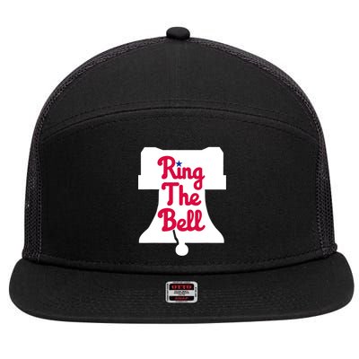 Vintage Philly Ring The Bell Philadelphia Baseball Christmas 7 Panel Mesh Trucker Snapback Hat