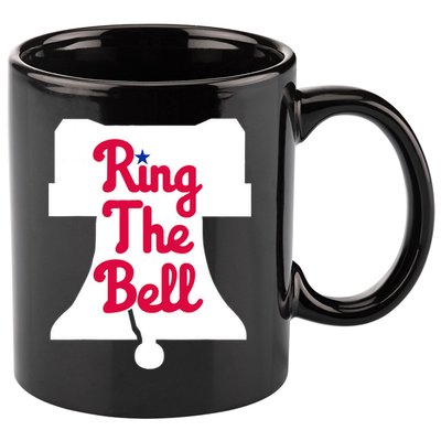 Vintage Philly Ring The Bell Philadelphia Baseball Christmas 11oz C Handle Ceramic Mug