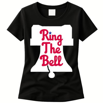 Vintage Philly Ring The Bell Philadelphia Baseball Christmas Womens T-Shirt