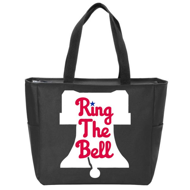 Vintage Philly Ring The Bell Philadelphia Baseball Christmas Zip Tote Bag