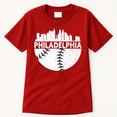 Vintage Philadelphia Skyline Baseball Retro Cityscap Tall T-Shirt