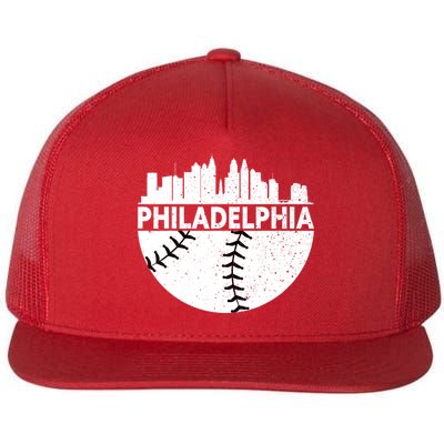 Vintage Philadelphia Skyline Baseball Retro Cityscap Flatbill Hat