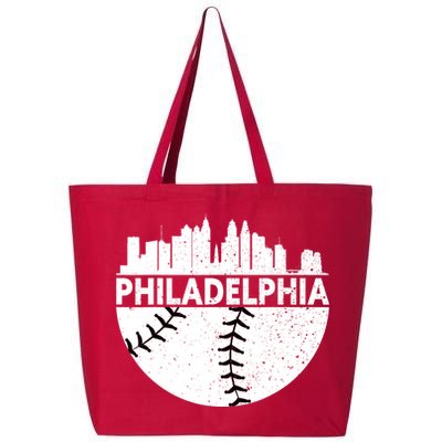 Vintage Philadelphia Skyline Baseball Retro Cityscap 25L Jumbo Tote