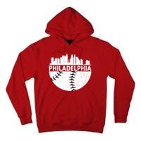 Vintage Philadelphia Skyline Baseball Retro Cityscap Tall Hoodie