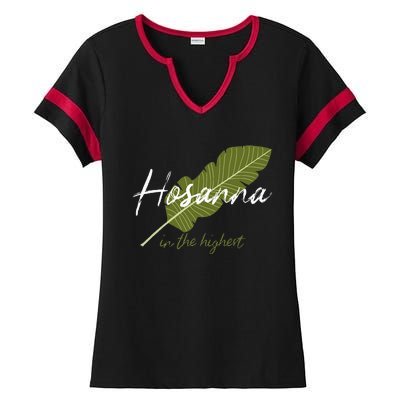 Vintage Palm Sunday Hosanna In The Highest Christian Easter Ladies Halftime Notch Neck Tee