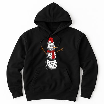 Volleyball Player Snowman Merry Xmas Christmas Day Hoodie