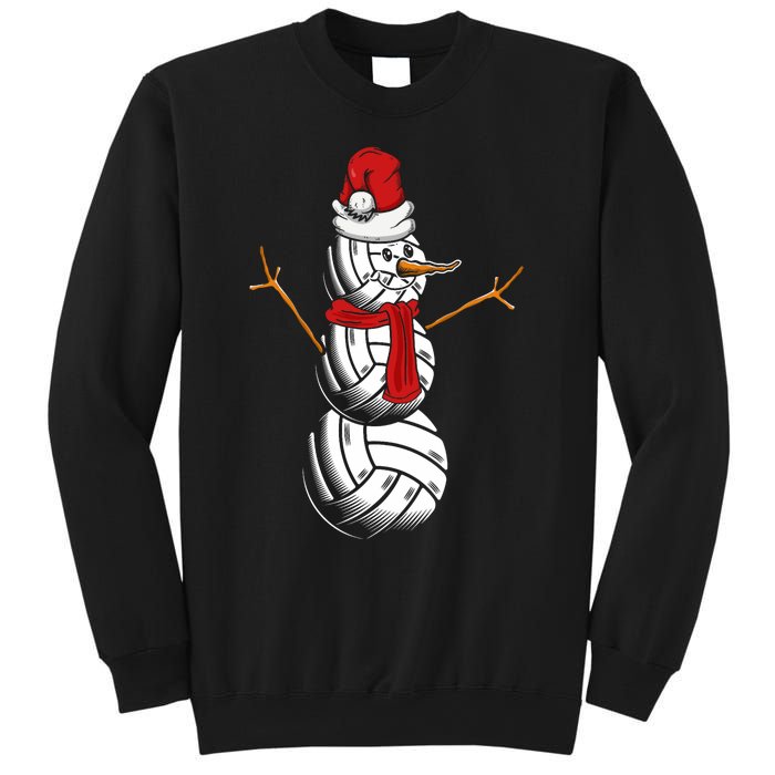 Volleyball Player Snowman Merry Xmas Christmas Day Sweatshirt