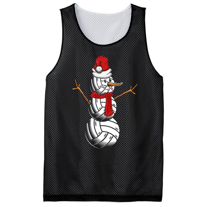 Volleyball Player Snowman Merry Xmas Christmas Day Mesh Reversible Basketball Jersey Tank